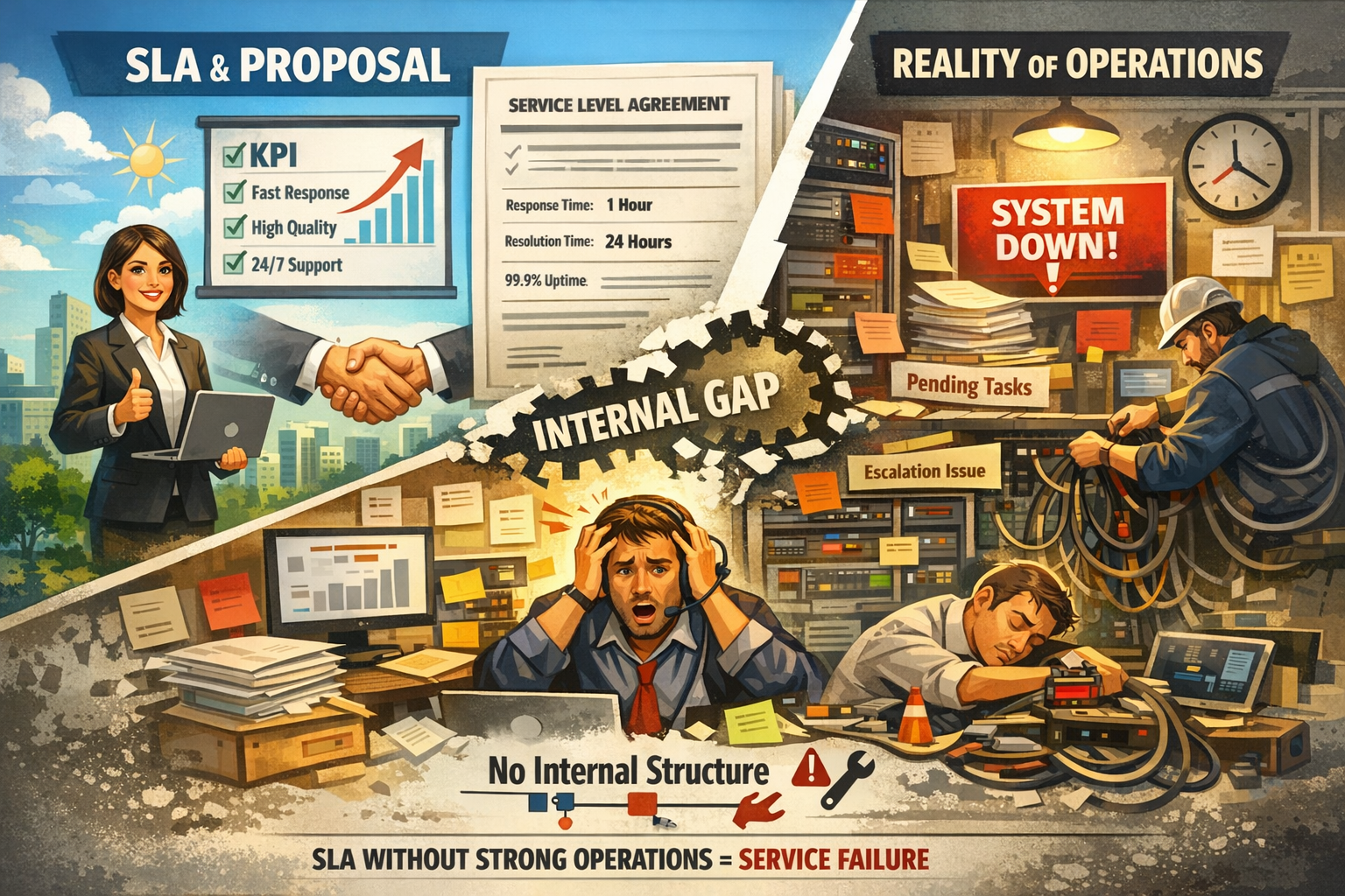 ORIS Solutions - SLA và vận hành nội bộ lệch pha trong doanh nghiệp