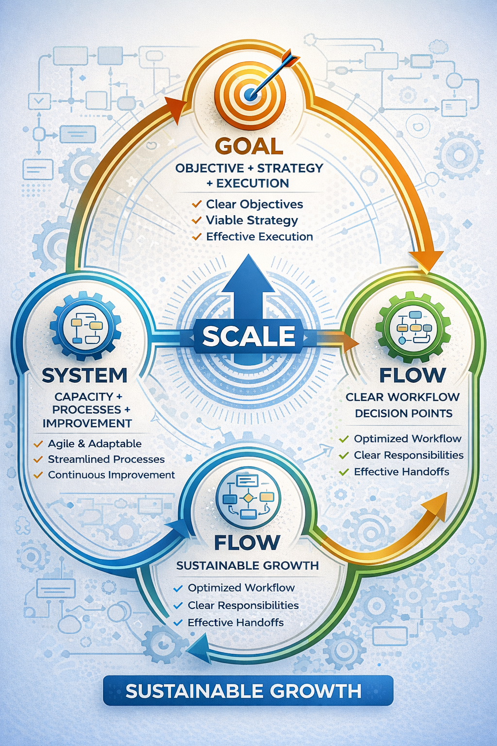 ORIS Solutions - Mối liên hệ giữa Goal, System, Flow